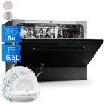 Klarstein mini lave vaisselle de 6 couvert, lave - vaisselles silencieux, 6 programmes de lavage, petit ...