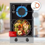 Klarstein - plaque de cuisson gaz 2 feux, table de cuisson � gaz 2 br�leurs, plaque gaz 4. 2 kw, piano ...