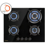 Klarstein - tables de cuisson � gaz, plaque de cuisson gaz � 4 br�leurs, table de cuisson electrique ...