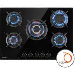 Klarstein - tables de cuisson � gaz, plaque de cuisson gaz � 5 br�leurs, table de cuisson electrique ...