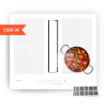 Klarstein ? table de cuisson � induction avec hotte int�gr�e ? 7200 w, boost 8400 w, d�bit d'air 590 ...