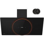 Klarstein - total eclipse hotte aspirante - 90 cm hotte d�corative, 600 m� / h, led 3000 k - 6500 k, ...