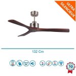 Klassfan - le super destratificateur flatwood 132 cm , moteur dc, chrome pales fonc�es, wifi thermostat. ...