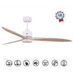 Klassfan - melton lt un super destratificateur et un ventilateur moteur dc, 166 cm pales bois , thermostat, ...