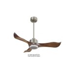 Klassfan - modulo de super d�stratificateur d'air, avec lumi�re chrome et bois id�al pour 30 � 50 m� ...