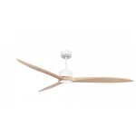 Klassfan - modulo latino iii - super destratificateur et ventilateur dc 166 cm blanc pales bois clair ...