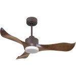 Klassfan - ouray de ventilateur de plafond et destratificateur moteur dc laiton pales bois noir 25 � ...