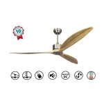 Klassfan - ventilateur de plafond, super destratificateur moteur dc, 166 cm pales bois , thermostat, ...