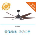 Klassfan - ventilateur de plafond hurikainebk super destratificateur dc 167 cm ultra puissant, hypersilence, ...