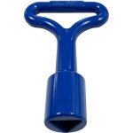 Cl de batteuse bleue pompier triangle femelle 11 mm