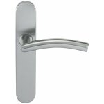 Paire de poignées de porte klose besser inox 304 sur plaque romy vague bec de cane Paire de poignées de porte klose besser inox 304 sur plaque romy vague bec de cane