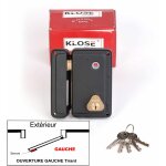 Serrure monopoint en applique  fouillot verticale 130 x 75 mm - ( idem jpm cisa ) 3 cls 45mm - gauche ...