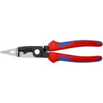 Knipex - 13 82 200 pince pour installations �lectriques avec poign�es multimati�res atramentis�e noire ...