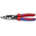 Knipex 13 92 200 sb pince pour installations �lectriques avec poign�es multimati�res atramentis�e noire ...