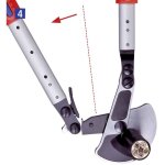 Knipex - 95 32 038 coupe - c�bles � cliquet avec bras t�lescopiques avec poign�es multimati�res 570 mm ...