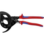 Knipex 95 32 320 coupe - c�bles (principe cliquet, 3 r�glages) avec poign�es multimati�res atramentis�e ...