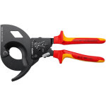 Knipex - 95 36 280 coupe - c�bles � cliquet isol�es par gaines bi - mati�re, certifi�es vde noire laqu�e ...