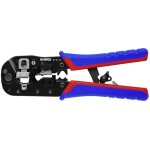 Knipex 97 51 13 pince � sertir pour fiches western rj45 avec poign�es multimati�res brunie 190 mm