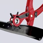 90 70 220 ean pince emporte - pi�ces revolver rev�tement poudre, rouge 220 mm - knipex