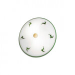 Kolarz - nonna - plafonnier affleurant � motifs en verre de style cottage, laiton antique, 2x e14