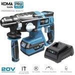 Koma tools - kit marteau marteau 20v avec 1 batterie 4, 0a. et chargeur 08772 30x19, 5cm pro series battery. ...