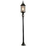 Konstsmide milano poteau de borne simple ext�rieur moderne noir, argent avec d�tecteur de mouvement, ...