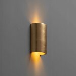 Kosilum - applique cylindrique en pl�tre et feuille dor�e - aries