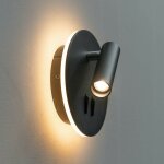 Kosilum - liseuse tendance double led et interrupteur - noir - bilbao