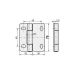 Kotarbau - lot de 2 charni�res en t�le - 70 x 62 mm - 2 charni�res - pour portail sectionnel - tige en ...
