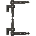 Kotarbau - penture querre 250 x 230 mm noire revtement en poudre ferrure de volet