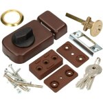Kotarbu serrure supplmentaire 60 mm 3 couleurs avec cylindre extrieur - marron
