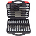 Kroftools - coffret 32 douilles males a embout torx t20 à t70 long & court 1 / 2 Kroftools - coffret 32 douilles males a embout torx t20 à t70 long & court 1 / 2