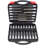 Kroftools - jeu de 32 douilles embouts 1 / 2 torx t20 � t70 de 55mm, 100mm, 140mm, 200mm