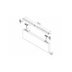 Krona koblenz - rail + garniture pour porte coulissante suspendue standard 40kg - longueur : 2. 3 m - ...