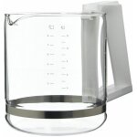Verseuse en verre couvercle blanc pour cafetires t8 xb900801 - krups