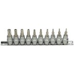 Ks tools - rail de 10 douilles tournevis ultimate� torx� perc� 3 / 8'', t10 � t55 - 922. 3951