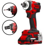Ks tools - visseuse � chocs sur batterie - embouts 1 / 2  et 1 / 4  - livr�e en coffret avec 2 batteries ...