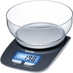 Beurer - ks25 balance de cuisine numrique avec rcipient de mesure plage de pese (max. )=3 kg noir ...