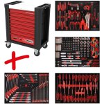 Kstools - composition pour servante d'atelier performanceplus p10 avec 241 outils pour 4 tiroirs