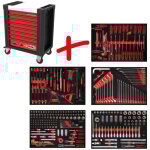 Kstools - composition pour servante d'atelier performanceplus p10 avec 299 outils pour 5 tiroirs
