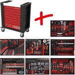Kstools - composition pour servante d'atelier performanceplus p10 avec 397 outils pour 7 tiroirs