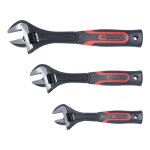 Ks tools - jeu de 3 cl�s � molette � manche bi - mati�re, 8'' - 10'' - 12'' - 577. 0199