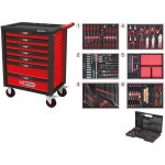 Kstools - racingline servante d'atelier noir / rouge avec 7 tiroirs et 598 outils d'excellente qualit ...