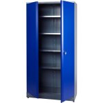 Kupper - kpper armoire haute modle 70297, 180 x 45 x 91 cm, 1 porte double, 4 tablettes, bleu outremer ...
