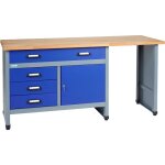Kupper - k�pper �tabli mod�le 12037, l. 170 cm, 1 porte, 4 tiroirs, bleu outremer