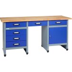 Kupper - k�pper �tabli mod�le 12577, l. 170 cm, 1 porte, 6 tiroirs, bleu outremer