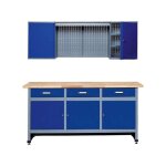 Kupper - k�pper �tabli - set mod�le 70421 - 7, l. 170 cm, �tabli, �l�ment haut, bleu outremer