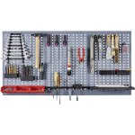 Kupper ? panneau mural perfor� 70100 ? t�le d'acier 1mm ? dimensions 120x60cm ? 3 pi�ces avec 12 crochets ...