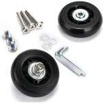 Kzq - 2pi�ce roulettes de valise roues de rechange r�paration de roulements pour valise de bagage 60�18mm, ...