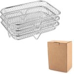 Kzq - lot de 3 supports empilables pour friteuse � air comprim� - accessoires de friteuse � air comprim� ...